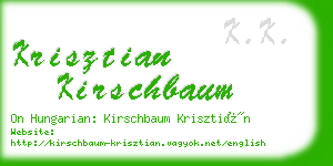 krisztian kirschbaum business card